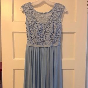 David's Bridal Short Lace & Mesh Dress